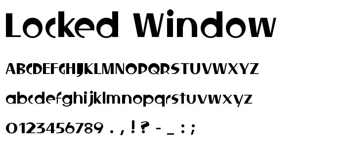Locked Window font